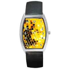 Golden Disco Ball Barrel Style Metal Watch by essentialimage