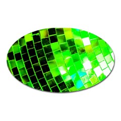 Green Disco Ball Oval Magnet by essentialimage