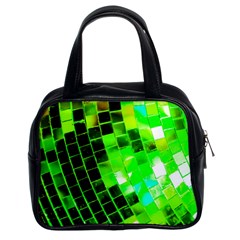 Green Disco Ball Classic Handbag (two Sides) by essentialimage