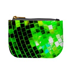 Green Disco Ball Mini Coin Purse by essentialimage
