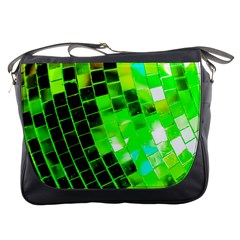 Green Disco Ball Messenger Bag by essentialimage