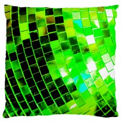 Green Disco Ball Large Cushion Case (two Sides) by essentialimage