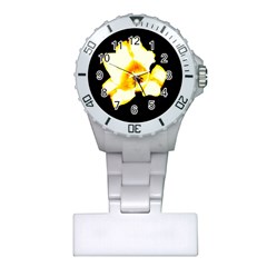 Yellow And Orange Tulip Plastic Nurses Watch