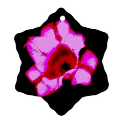 Pink And Red Tulip Ornament (snowflake) by okhismakingart