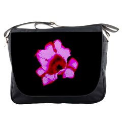 Pink And Red Tulip Messenger Bag by okhismakingart