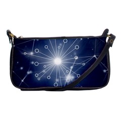 Network Technology Connection Shoulder Clutch Bag by Alisyart