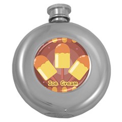 Cream Sweet Icecream Round Hip Flask (5 Oz) by Bajindul