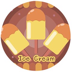 Cream Sweet Icecream Wooden Bottle Opener (round) by Bajindul
