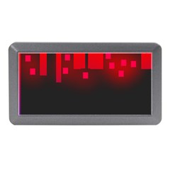 Light Neon City Buildings Sky Red Memory Card Reader (mini) by HermanTelo