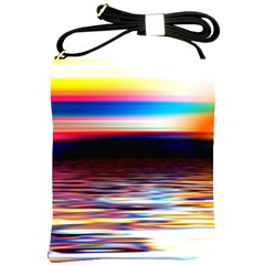 Lake Sea Water Wave Sunset Shoulder Sling Bag by HermanTelo