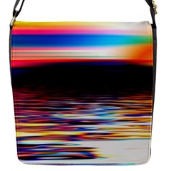 Lake Sea Water Wave Sunset Flap Closure Messenger Bag (s) by HermanTelo