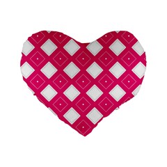 Backgrounds Pink Standard 16  Premium Flano Heart Shape Cushions
