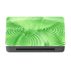 Wave Concentric Circle Green Memory Card Reader With Cf by HermanTelo