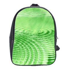 Wave Concentric Circle Green School Bag (xl)