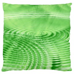 Wave Concentric Circle Green Standard Flano Cushion Case (two Sides)