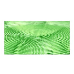 Wave Concentric Circle Green Satin Wrap