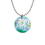 Scrapbooking Tropical Pattern 1  Button Necklace Front