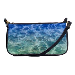 Water Blue Transparent Crystal Shoulder Clutch Bag by HermanTelo