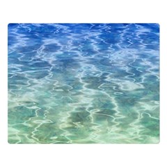 Water Blue Transparent Crystal Double Sided Flano Blanket (large) 