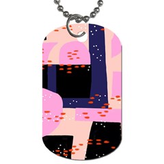 Vibrant Tropical Dot Patterns Dog Tag (One Side)