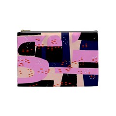 Vibrant Tropical Dot Patterns Cosmetic Bag (Medium)