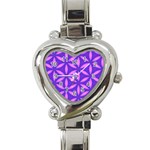 Pattern Texture Backgrounds Purple Heart Italian Charm Watch Front