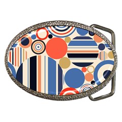 Geometric Abstract Pattern Colorful Flat Circles Decoration Belt Buckles by Vaneshart