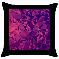 Triangulation Patterns Throw Pillow Case (black)