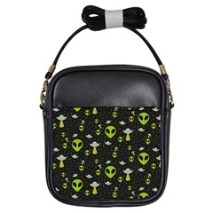 Alien Ufo Pattern Girls Sling Bag