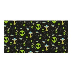 Alien Ufo Pattern Satin Wrap