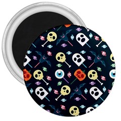 Halloween Candy Pattern Vector 3  Magnets