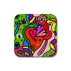 Seamless Doodle Rubber Coaster (square) 