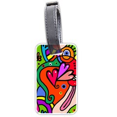 Seamless Doodle Luggage Tag (one Side)