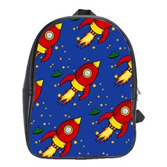Space Rocket Pattern School Bag (xl)
