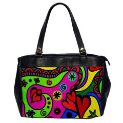 Seamless Doodle Oversize Office Handbag