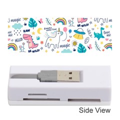 Colorful Doodle Animals Words Pattern Memory Card Reader (stick)