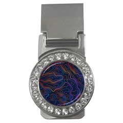 Topographic Colorful Contour Illustration Background Money Clips (cz) 