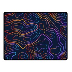 Topographic Colorful Contour Illustration Background Fleece Blanket (small)