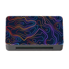 Topographic Colorful Contour Illustration Background Memory Card Reader With Cf