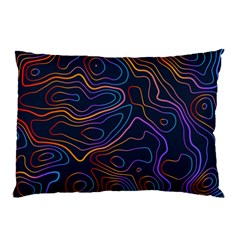 Topographic Colorful Contour Illustration Background Pillow Case (two Sides)