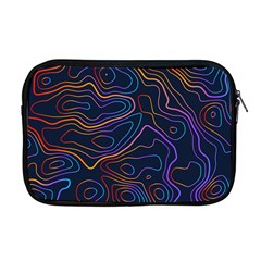 Topographic Colorful Contour Illustration Background Apple Macbook Pro 17  Zipper Case