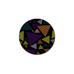 Abstract Pattern Design Various Striped Triangles Decoration Golf Ball Marker (10 Pack) by Vaneshart