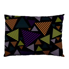 Abstract Pattern Design Various Striped Triangles Decoration Pillow Case (two Sides)