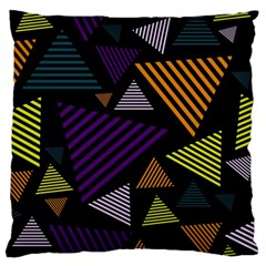 Abstract Pattern Design Various Striped Triangles Decoration Standard Flano Cushion Case (two Sides) by Vaneshart