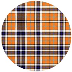 Tartans Yellow 34 Wooden Puzzle Round by impacteesstreetwearfour