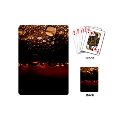 Water Drops Bubbles Macro Close Up Brown Playing Cards Single Design (mini) by Vaneshart