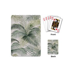 Vector Palm Leaves Pattern  Illustration Playing Cards Single Design (mini) by Vaneshart