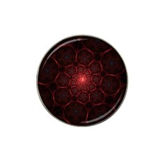 Fractal Spiral Depth Light Red Swirling Lines Hat Clip Ball Marker (4 Pack) by Vaneshart