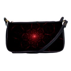 Fractal Spiral Depth Light Red Swirling Lines Shoulder Clutch Bag