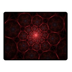 Fractal Spiral Depth Light Red Swirling Lines Fleece Blanket (small) by Vaneshart